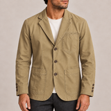 Blazer pour homme à trois boutons, poches à rabat et coudières