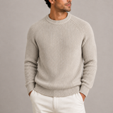 Pull en maille côtelée épaisse pour homme - Confort et style intemporel