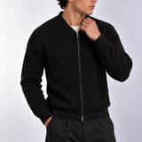 Cardigan Zippé en Maille Côtelée pour Homme - Confort et Style