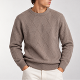 Pull en maille diamant pour homme - Jumper classique et élégant