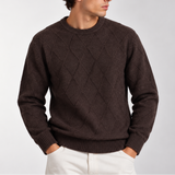 Pull en maille diamant pour homme - Jumper classique et élégant
