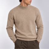 Pull en maille à col montant pour homme - Sweat-shirt classique à manches longues