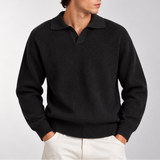 Pull Polo Tricoté pour Homme – Sweat à Col Long Élégant