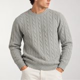 Pull en maille torsadée pour homme – Classique et élégant