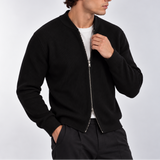 Cardigan Zippé en Maille Côtelée pour Homme - Confort et Style