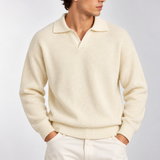 Pull Polo Tricoté pour Homme – Sweat à Col Long Élégant