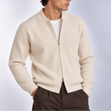 Cardigan Zippé en Maille Côtelée pour Homme - Confort et Style