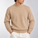 Pull en maille à col montant pour homme - Sweat-shirt classique à manches longues