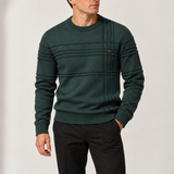 Pull en Maille Texturé pour Homme à Col Rond et Manches Longues