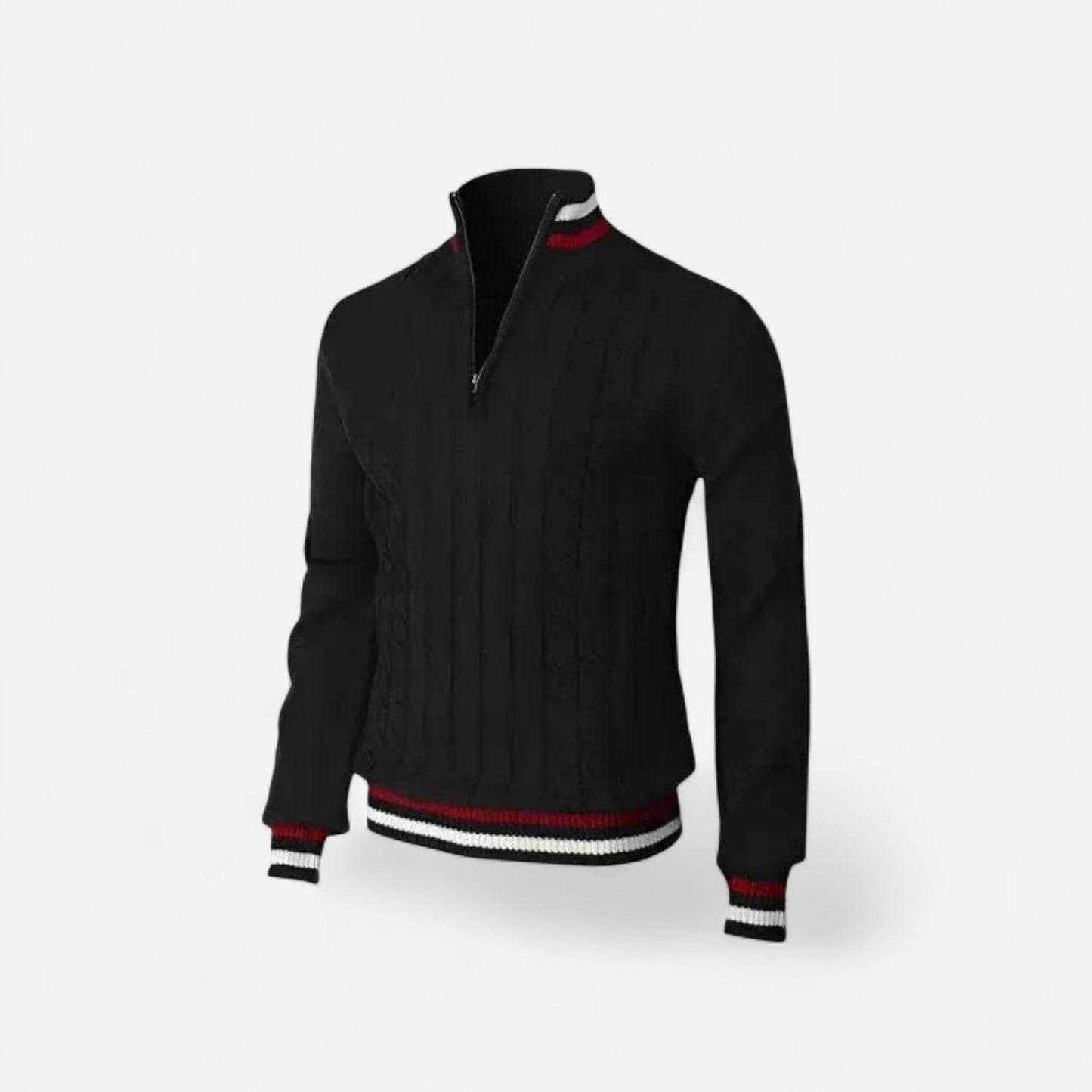 Pull à col roulé zippé essentiel - Élégance et confort ultime