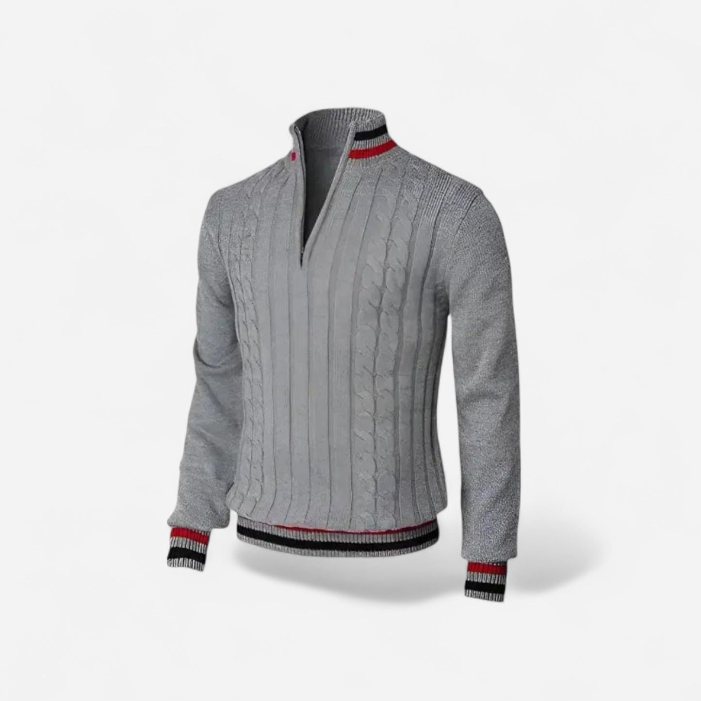 Pull à col roulé zippé essentiel - Élégance et confort ultime