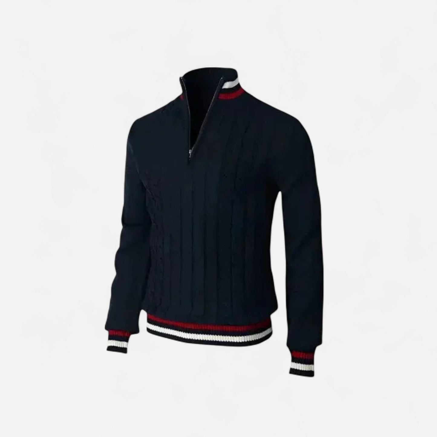 Pull à col roulé zippé essentiel - Élégance et confort ultime