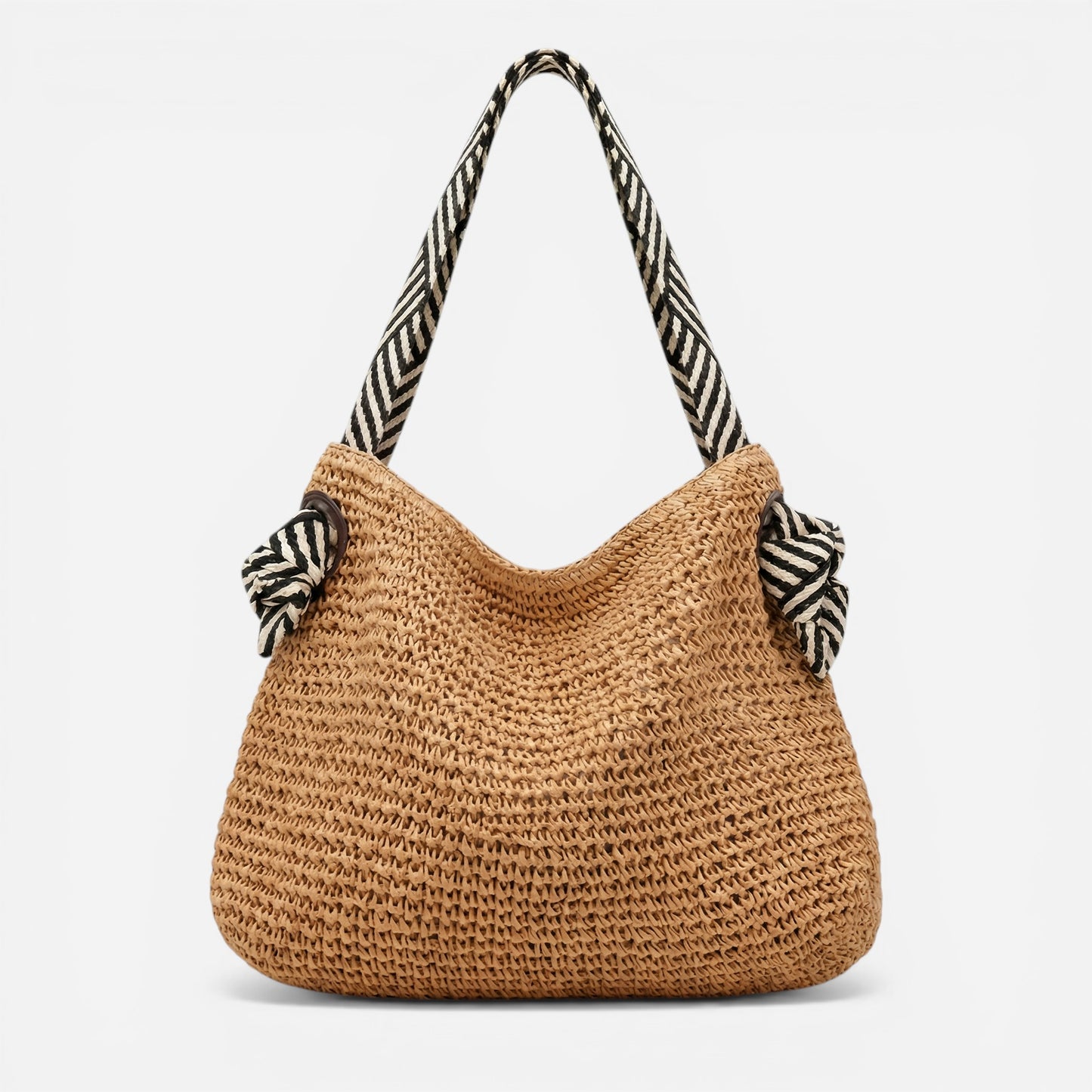 Sac en paille tissé pour femmes avec bandoulière élégante