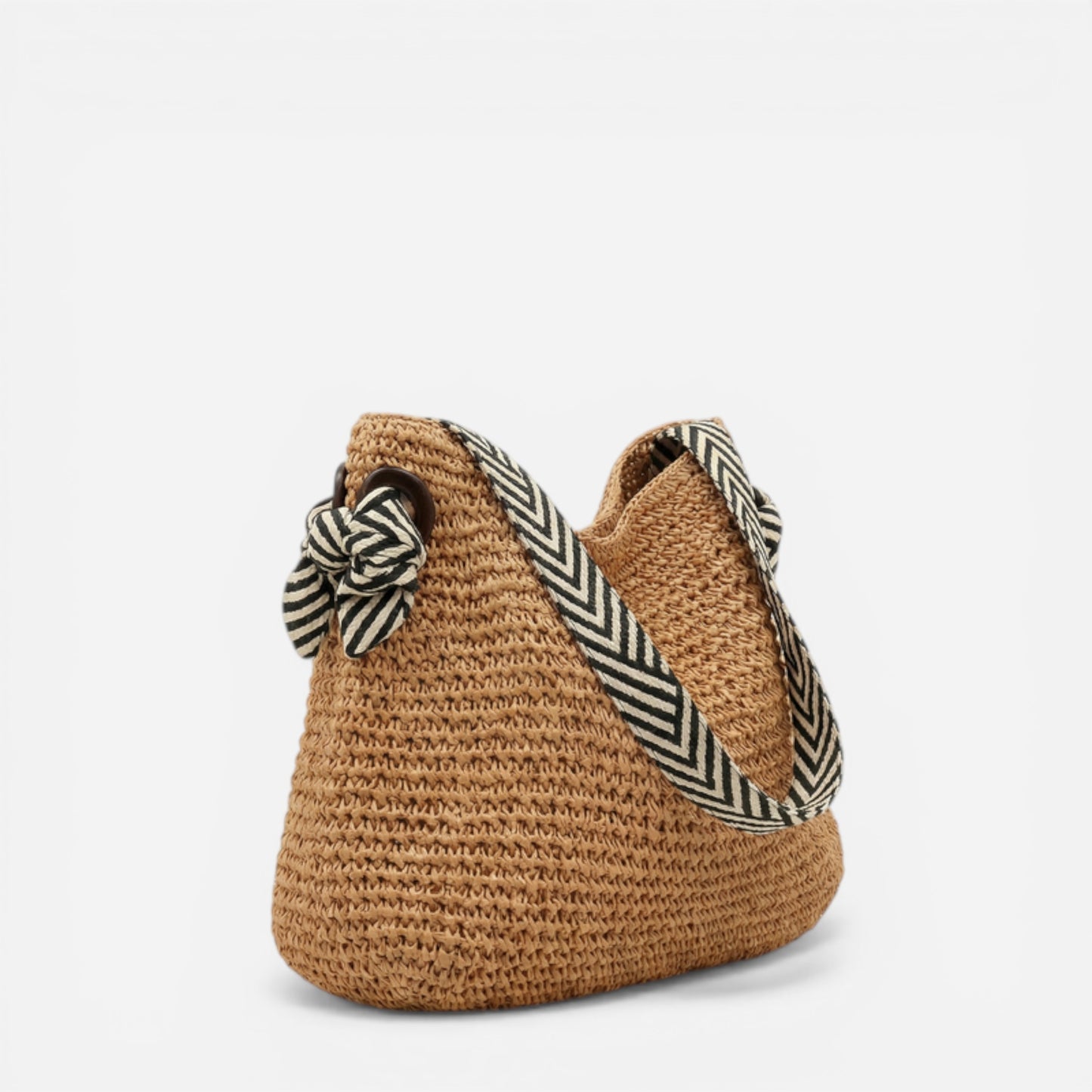 Sac en paille tissé pour femmes avec bandoulière élégante