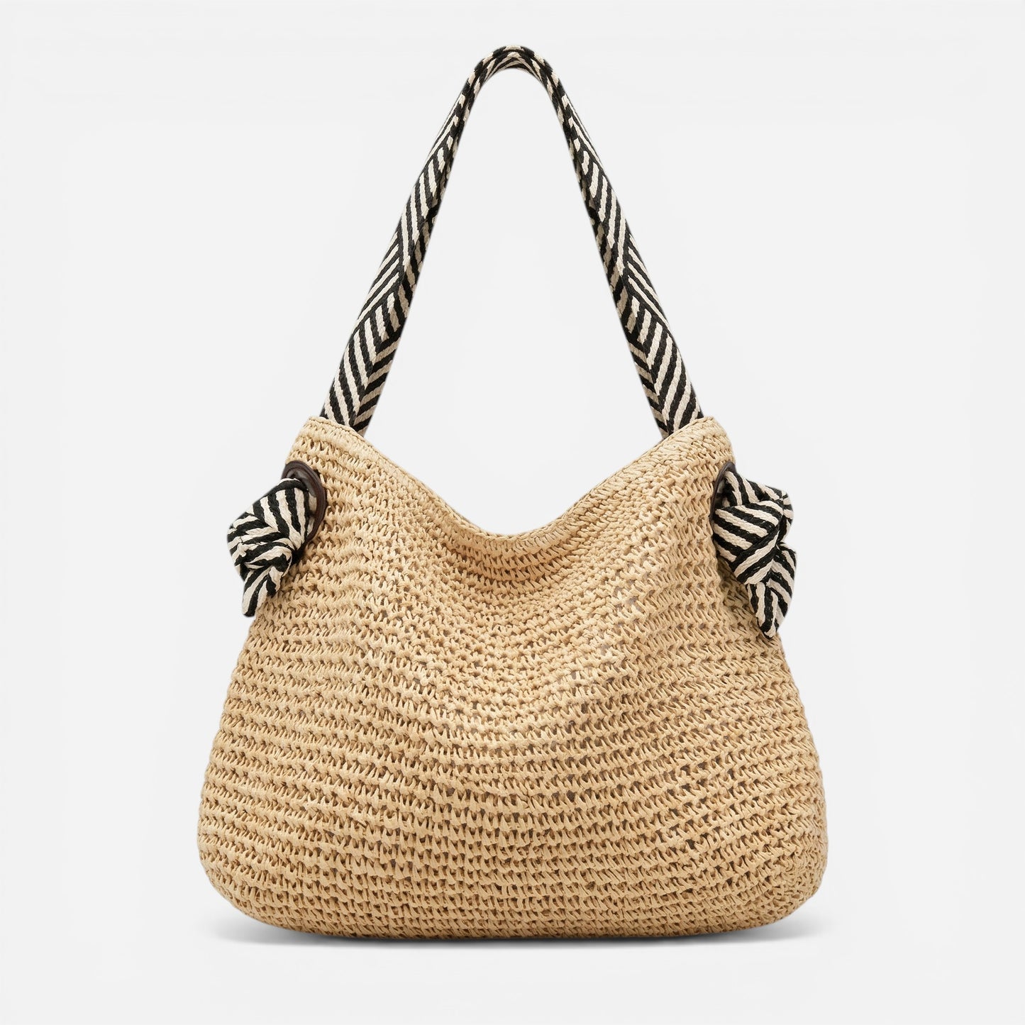 Sac en paille tissé pour femmes avec bandoulière élégante