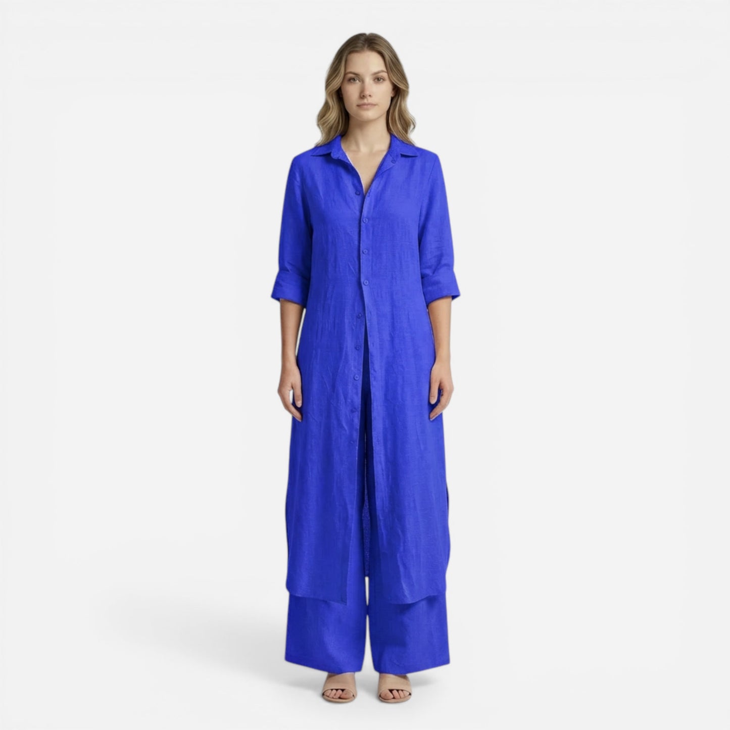 Ensemble coordonné femme : chemise et pantalon long pour tous les jours