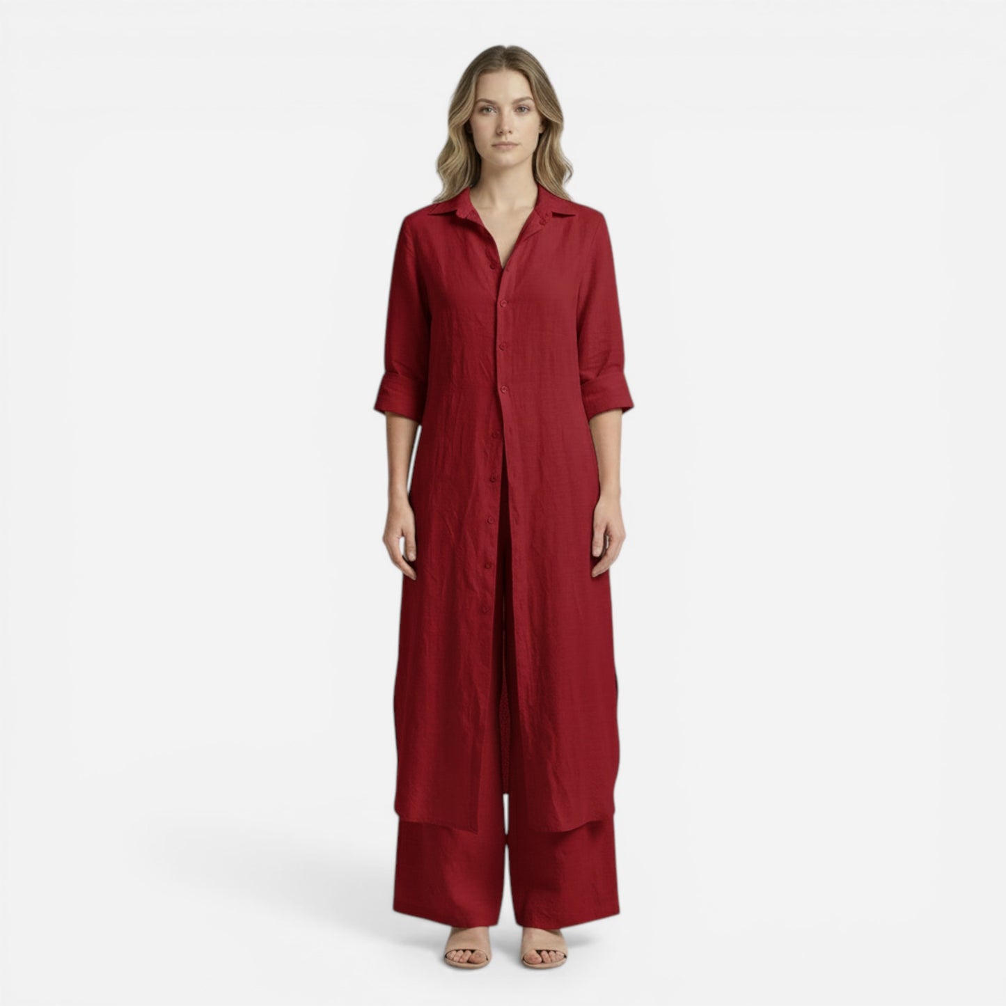 Ensemble coordonné femme : chemise et pantalon long pour tous les jours