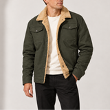 Veste en Jean pour Homme avec Doublure Sherpa et Poches poitrine