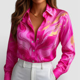 Eloura Satin Flow Shirt - Chemisier Satiné Élégant et Confortable
