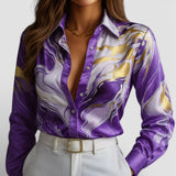 Eloura Satin Flow Shirt - Chemisier Satiné Élégant et Confortable