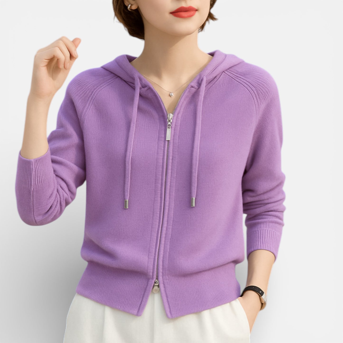 Alina Loft - Sweat à Capuche Tricoté Élégant et Confortable