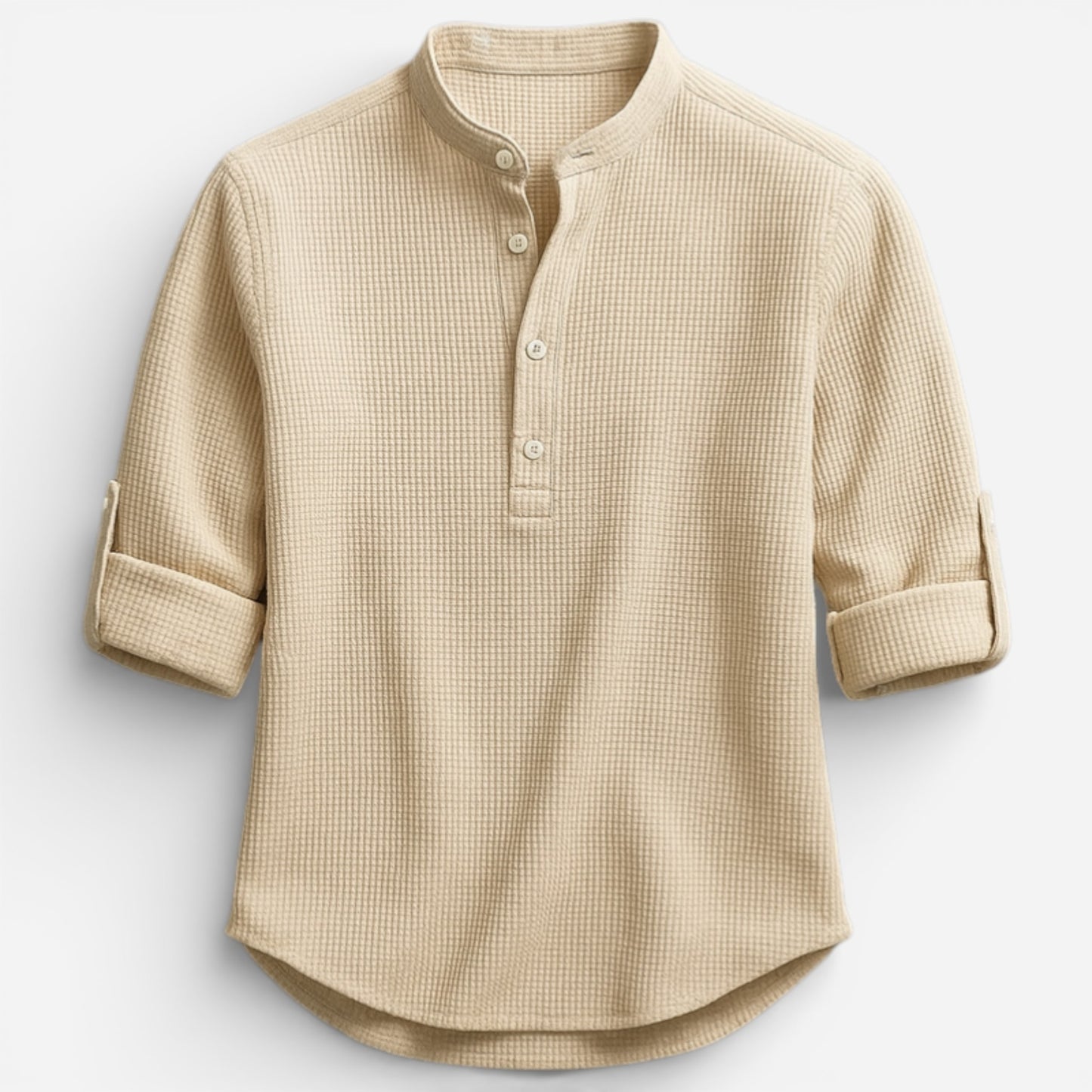 Hudson Henley Shirt - Chemise élégante en coton bio, confort optimal