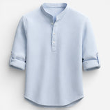 Hudson Henley Shirt - Chemise élégante en coton bio, confort optimal
