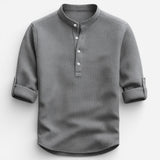 Hudson Henley Shirt - Chemise élégante en coton bio, confort optimal