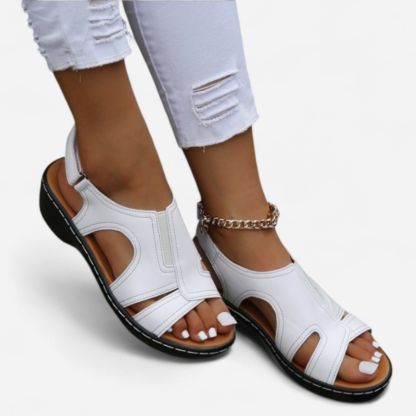 Serilda - Sandale Élégante à Talon avec Bride Ajustable et Confort Optimal