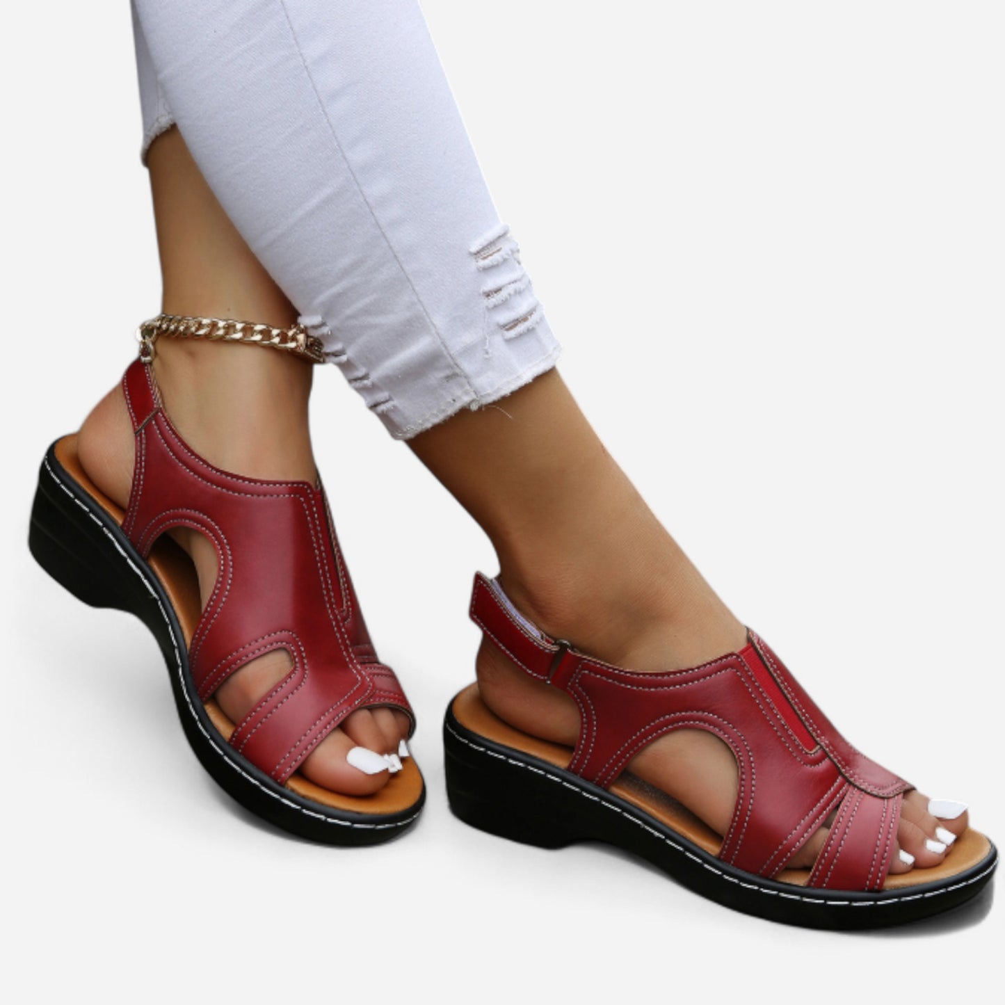 Serilda - Sandale Élégante à Talon avec Bride Ajustable et Confort Optimal