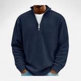 Pull homme en laine mérinos à col zippé - Élégance et confort