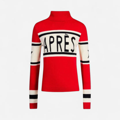 Pull en laine mérinos pour femmes - Turtleneck après-ski élégant
