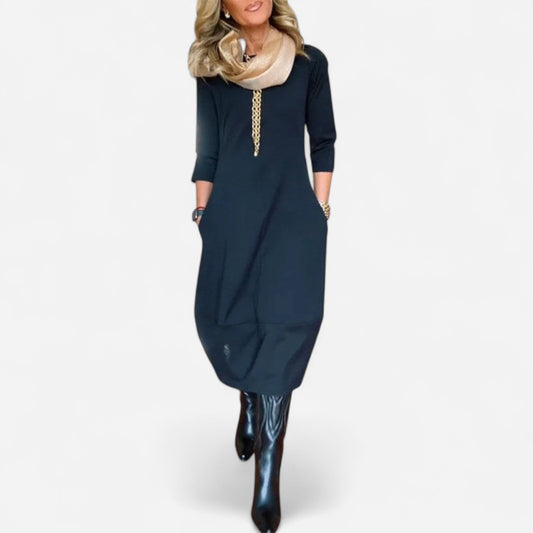 Inès - Robe Maxi Vintage Élégante et Confortable pour Femme