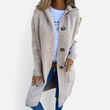 Ursule - Cardigan Long Élégant en Maille pour un Style Raffiné