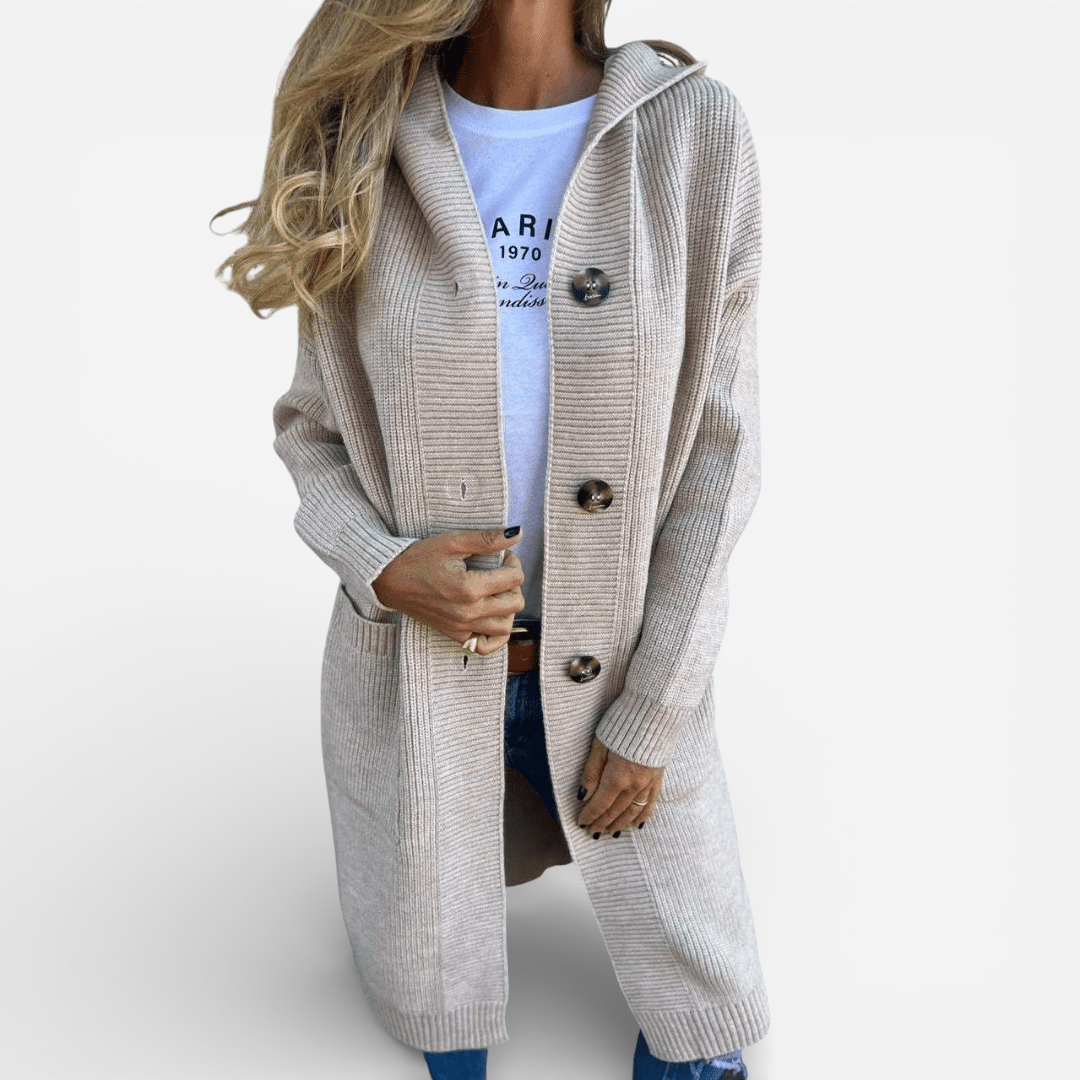 Monica - Cardigan Long et Élégant pour Femmes, Chic et Confortable