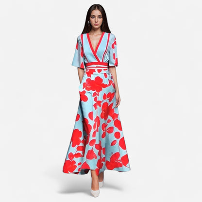 Robe Maxi Florale - Imprimé Éclatant, Tissu Léger et Élégant