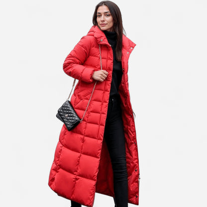 Manteau Puffer Longue - Capuche en Fourrure Synthétique, Ultra-Chaud et Chic pour l'Hiver