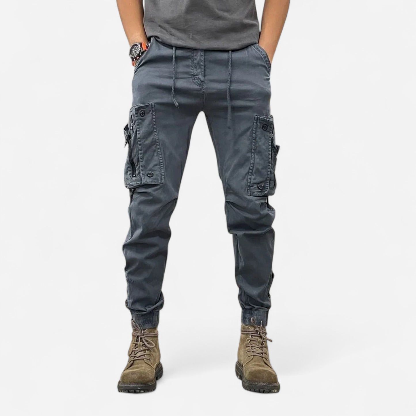 Marco - Pantalon Cargo Extensible avec Poches Pratiques et Élégantes