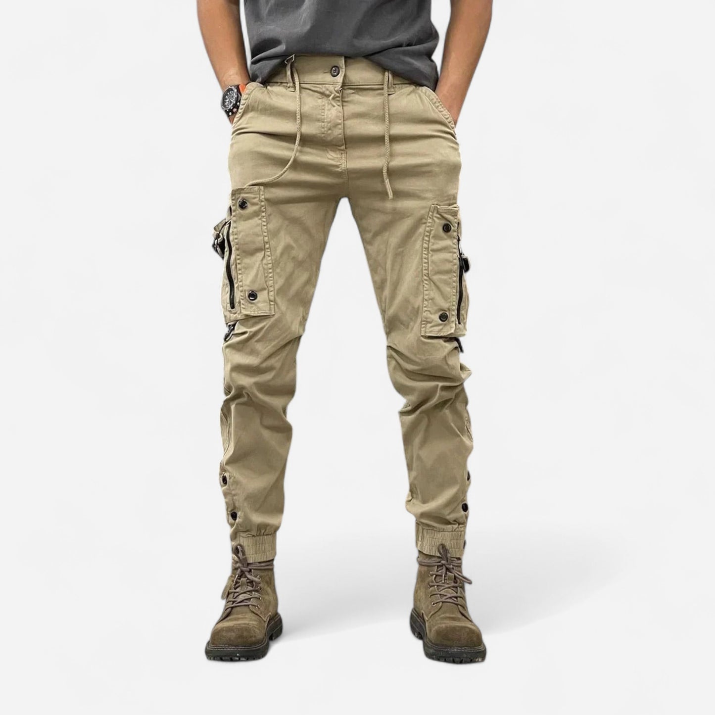 Marco - Pantalon Cargo Extensible avec Poches Pratiques et Élégantes