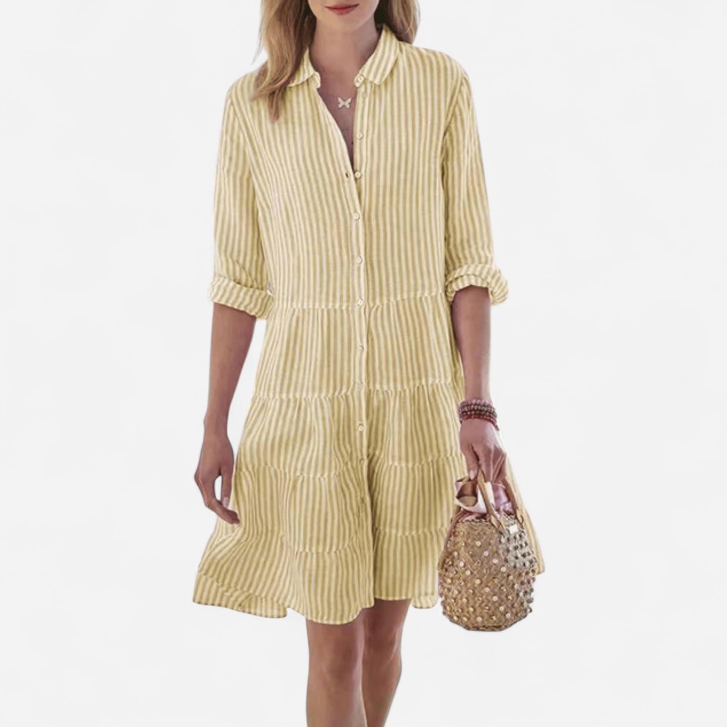 Anna – Robe d'été rayée élégante et confortable pour femme