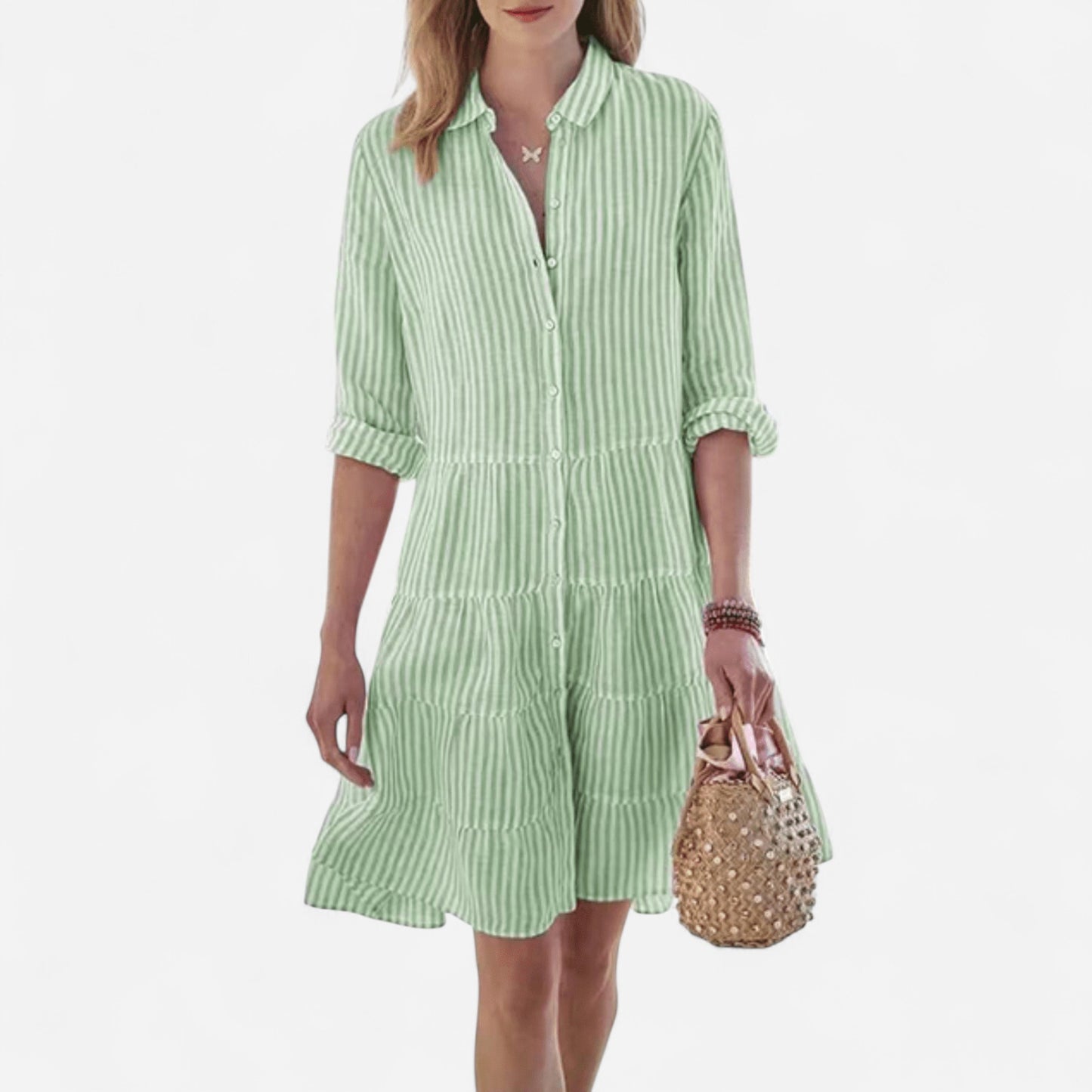 Anna – Robe d'été rayée élégante et confortable pour femme