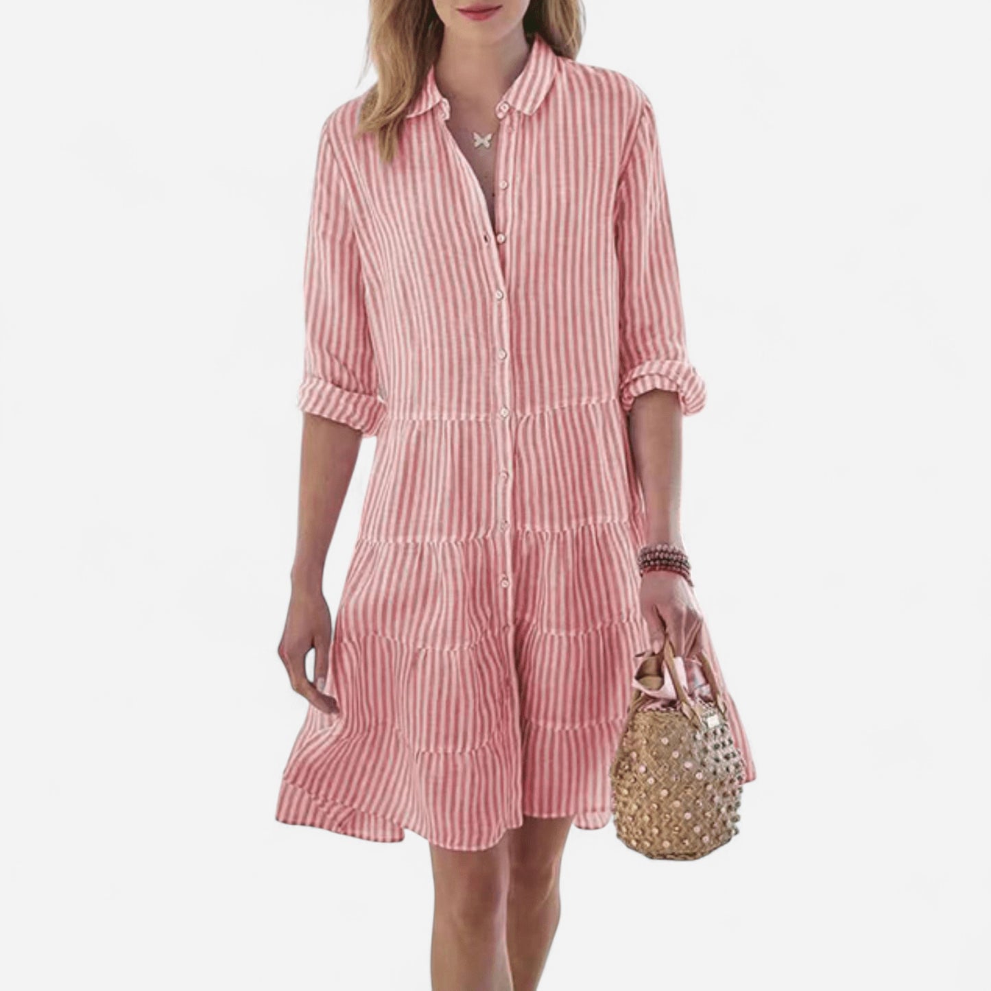 Anna – Robe d'été rayée élégante et confortable pour femme