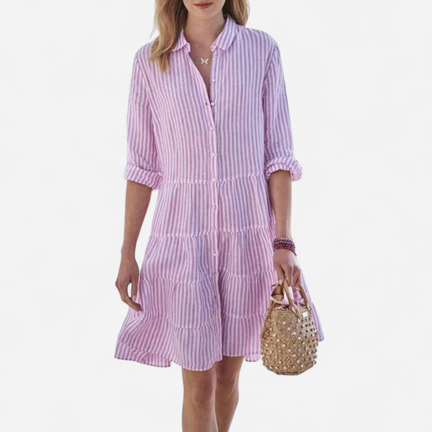 Anna – Robe d'été rayée élégante et confortable pour femme