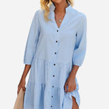 Elaine - Robe Midi Flottante pour un Style Éblouissant