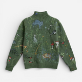 Hana - Pull Tricoté Confortable avec Imprimé Inspiré par la Forêt