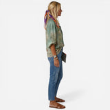 Blouse florale femme à boutons, manches longues, élégante et décontractée
