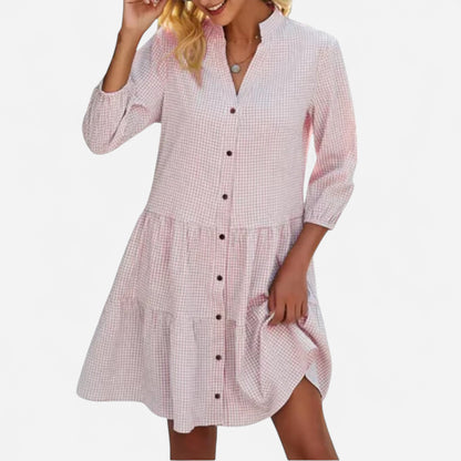 Isalina - Robe d'été à carreaux légère et élégante pour femmes