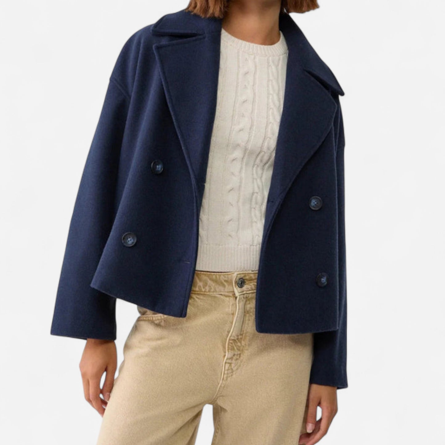 Veste Femme Courte Croisée - Élégance et Confort au Quotidien