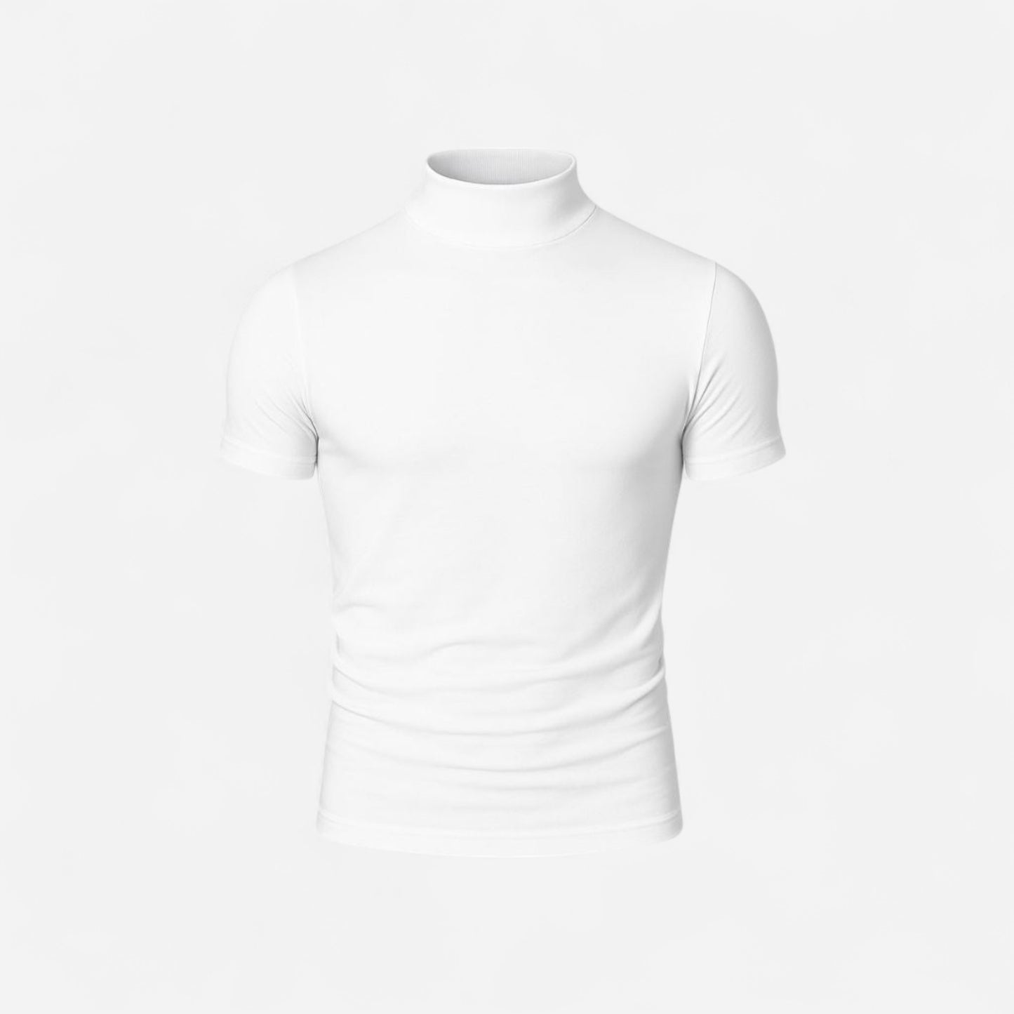 T-shirt Col Roulé Casual Solide - Élégance et Confort au Quotidien
