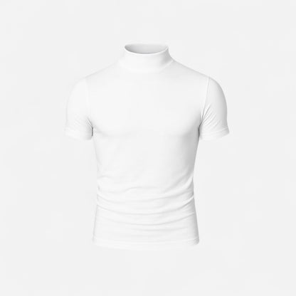 T-shirt Col Roulé Casual Solide - Élégance et Confort au Quotidien